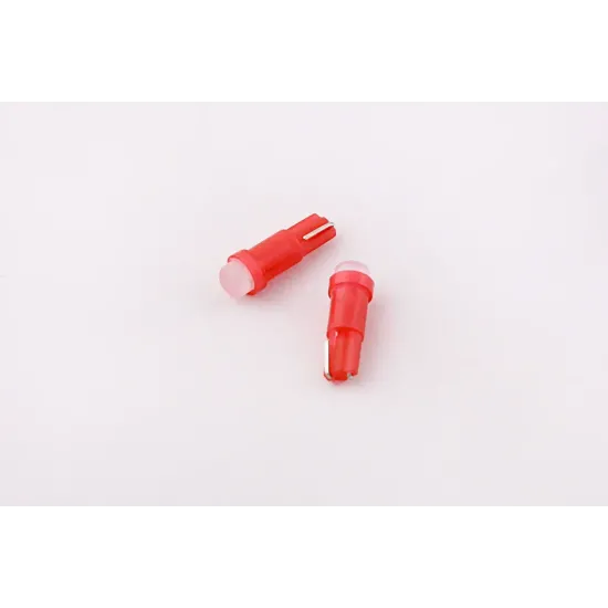 Лампа діодна 12В безцок. T5 червона 1-COB скло "LED" (2 шт.)