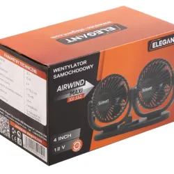 Вентилятор в прикур. пластм. 12В 4" "Elegant" подвійний 2-швидк. сферичний